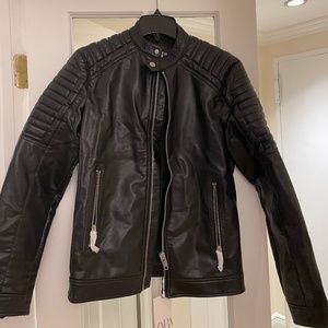 FAUX LEATHER BIKER JACKET BLACK - REF. 3427/301